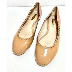 Louise Et Cie Nude Patent Leather Scalloped Edge Ballet flat 7